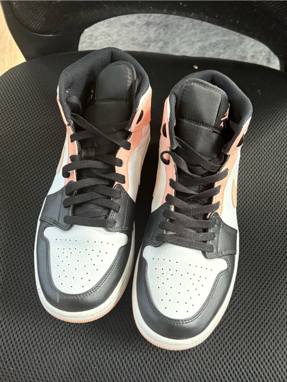 Nike Women's Black White & Pink High-Top Sneakers